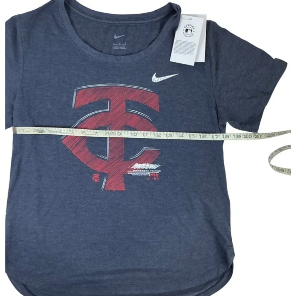 Nike Womens Large Graphic T-Shirt Navy Blue‎ Baseball Theme New With Tags